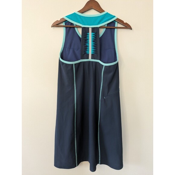 Title Nine Dress Twisted Sister Racerback Blue Pocket Outdoor Active Stretch M - Picture 3 of 14